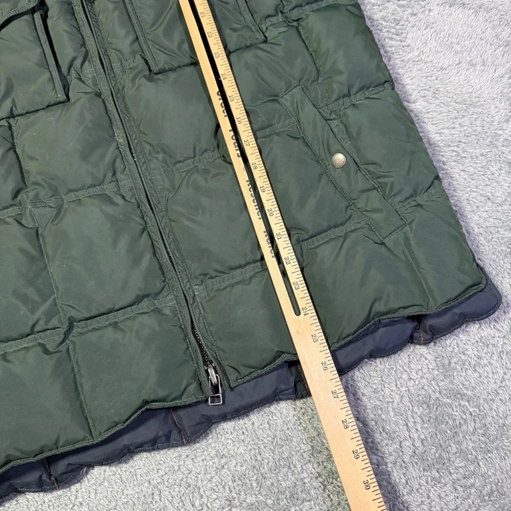 J Crew Expedition‎ Down Puffer Vest Military Green Full Zip Utility Pockets - M